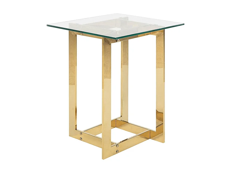 Mesa de apoio CRYSTAL Vidro de segurança (temperado) Dourado