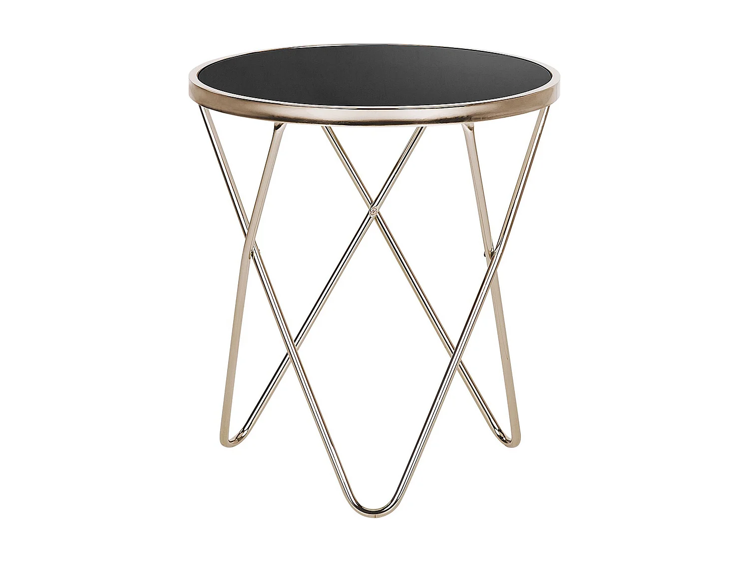 Table d'appoint MERIDIAN Verre de sécurité Doré