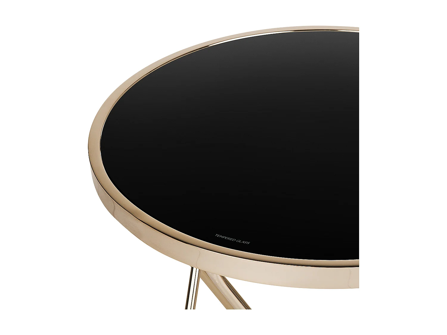 Table d'appoint MERIDIAN Verre de sécurité Doré