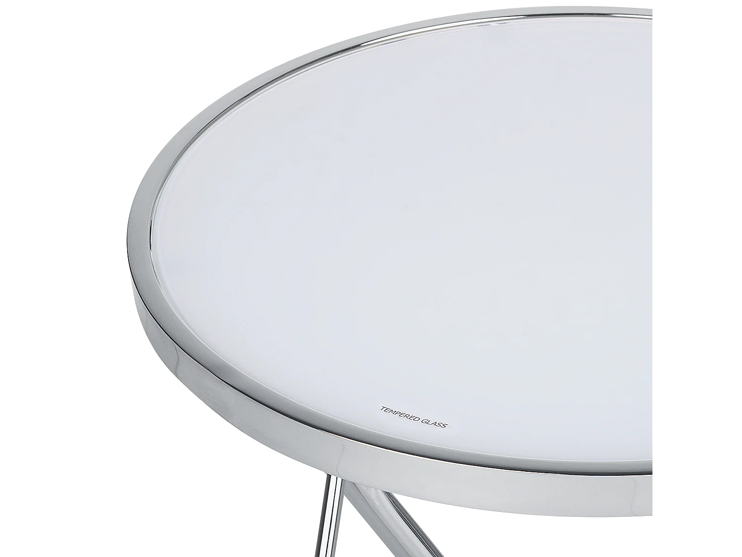 Bijzettafel MERIDIAN Veiligheidsglas Zilver