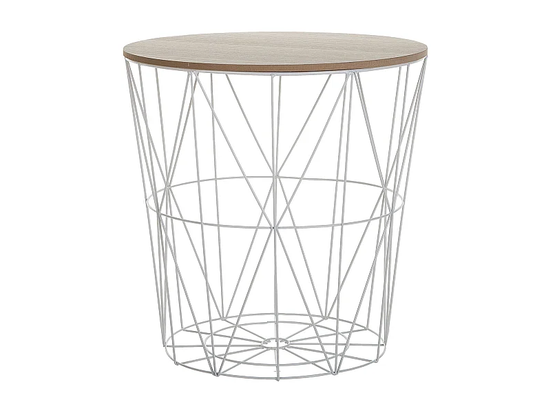 Table basse LANARK Blanc avec rangement