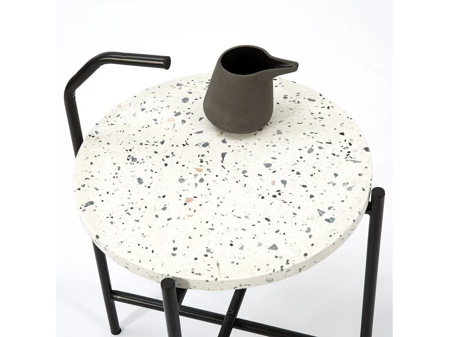 Beistelltisch Yala weißer Terrazzo