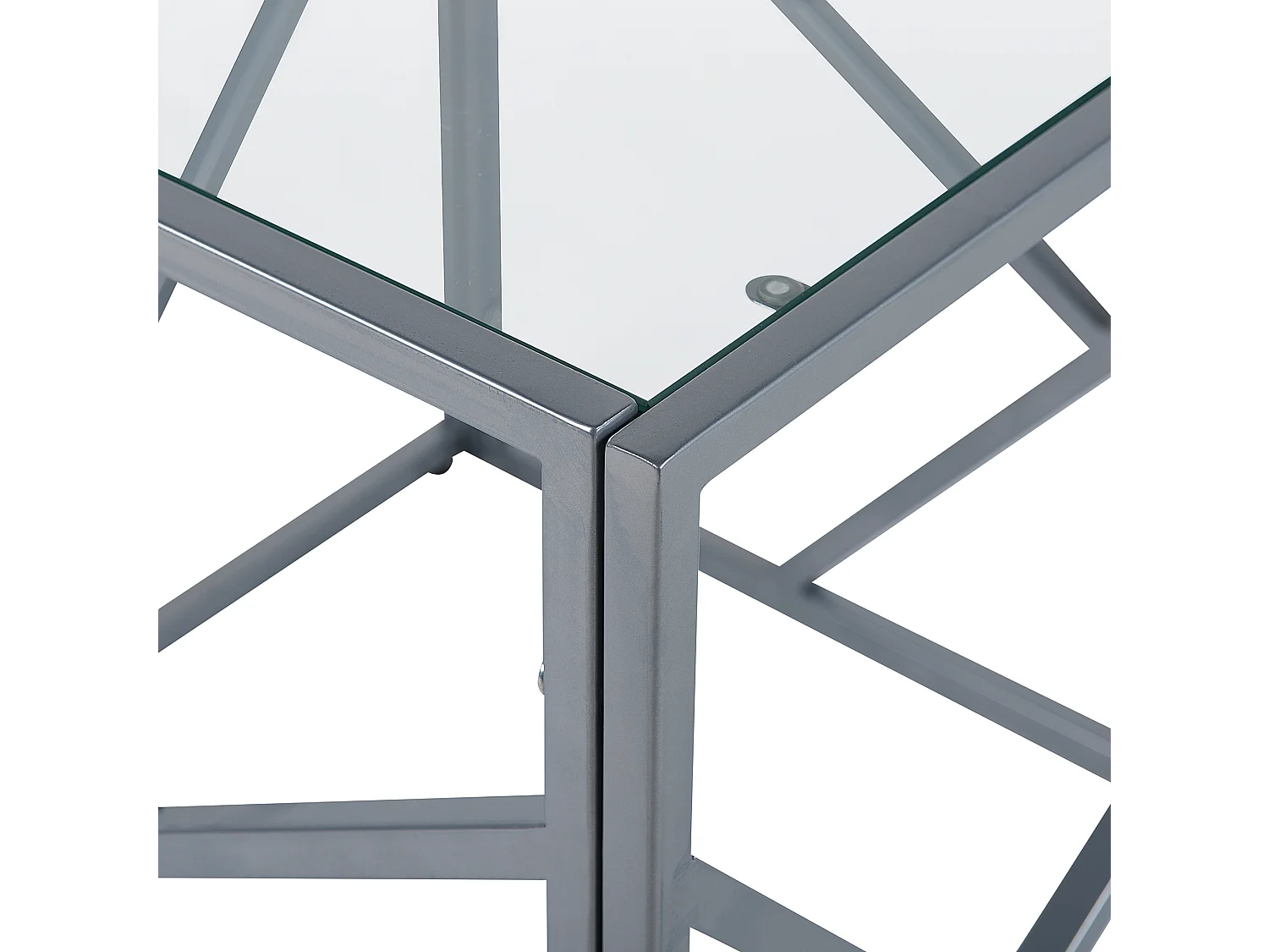 Bijzettafel ORLAND Glas Zilver