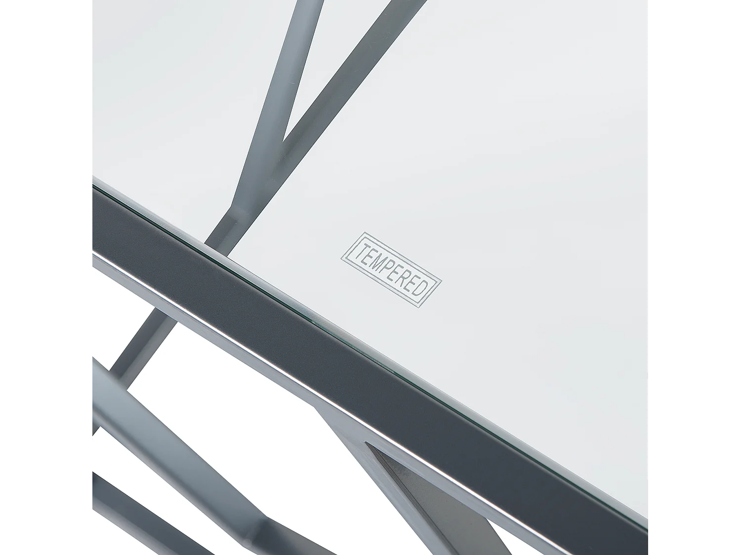 Bijzettafel ORLAND Glas Zilver