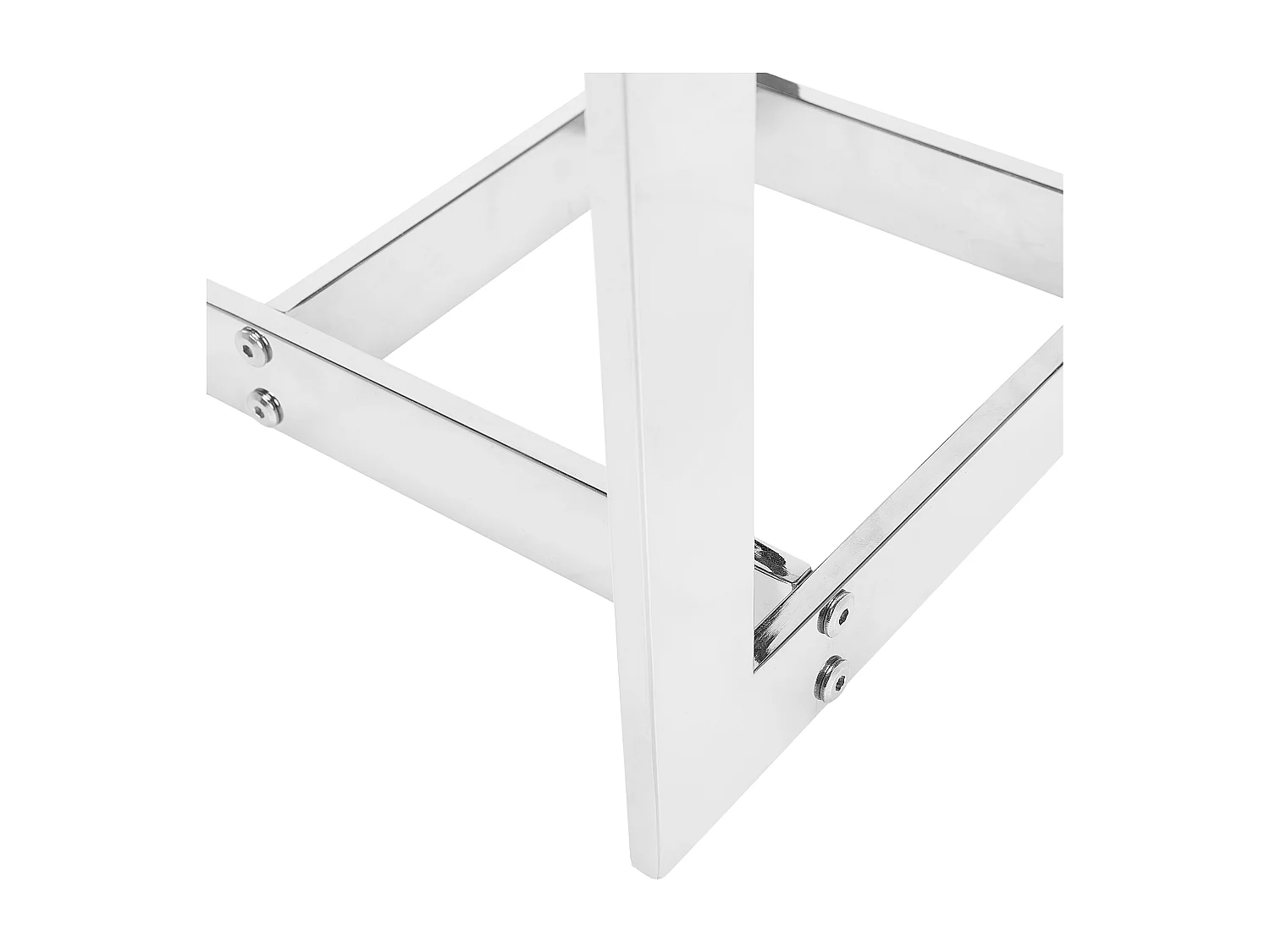 Moderner Beistelltisch Silber aus Metall mit Glasplatte Crystal