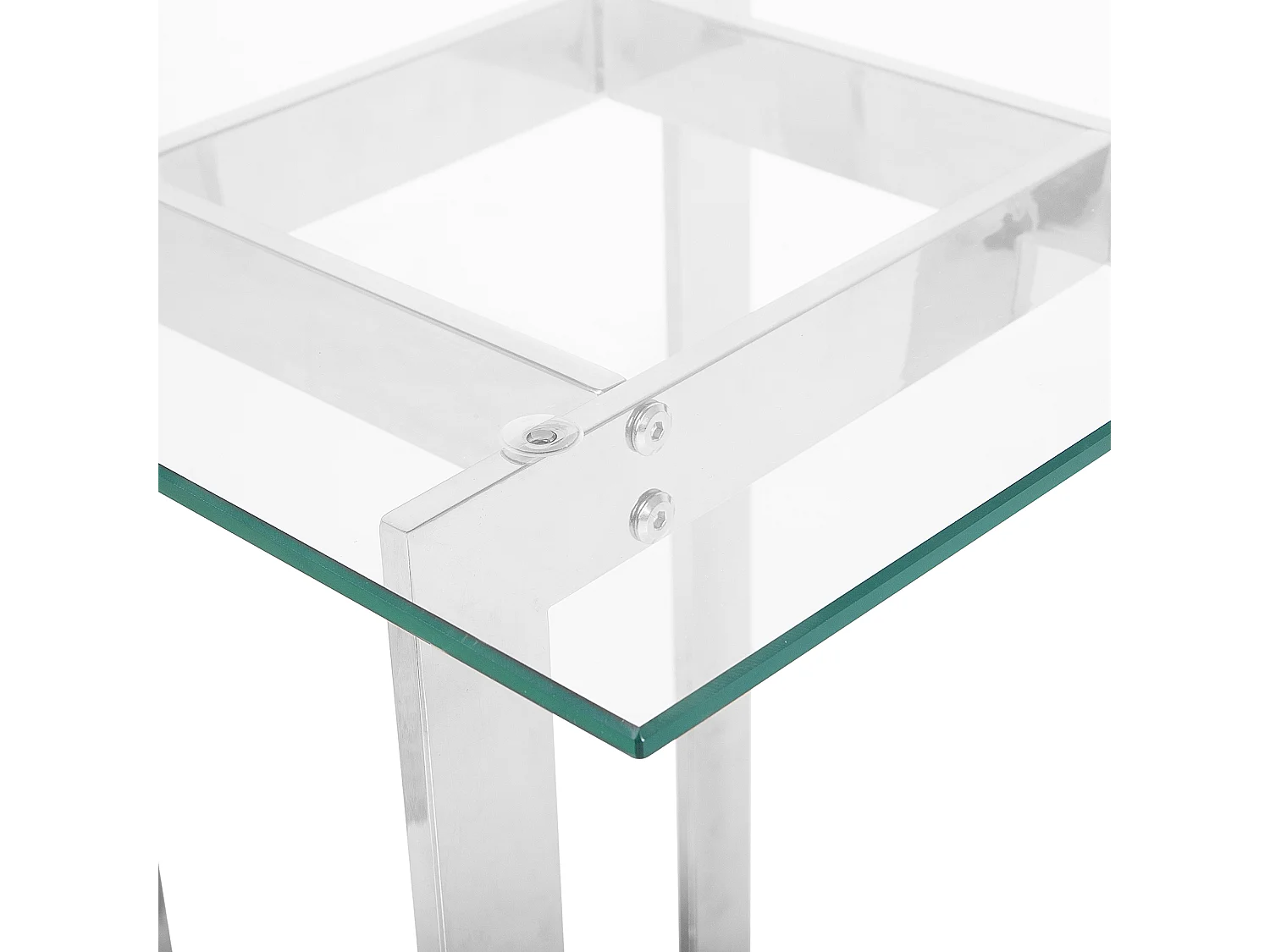 Bijzettafel CRYSTAL Veiligheidsglas Zilver