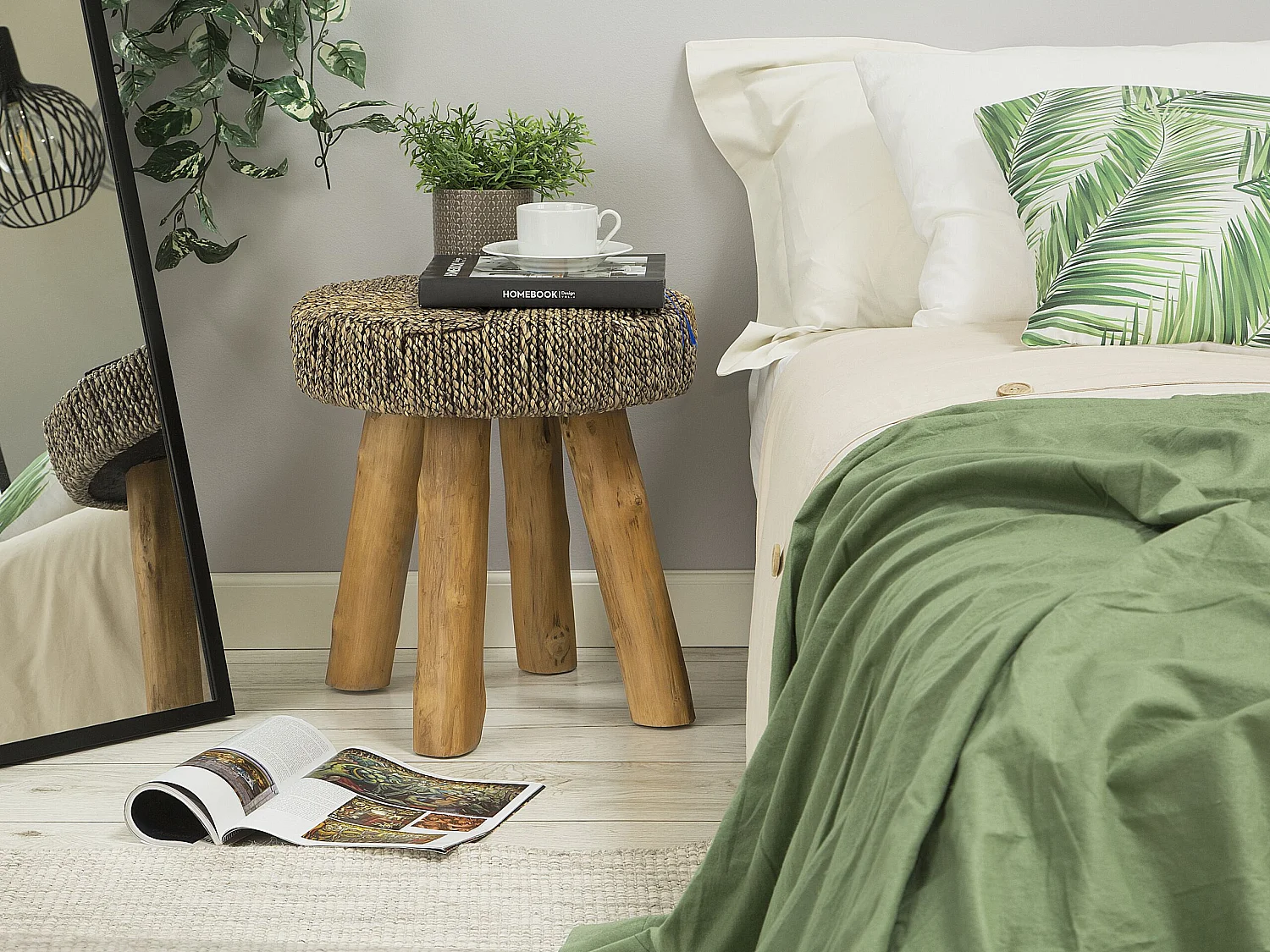 Table d'appoint KELSEY Teck Marron