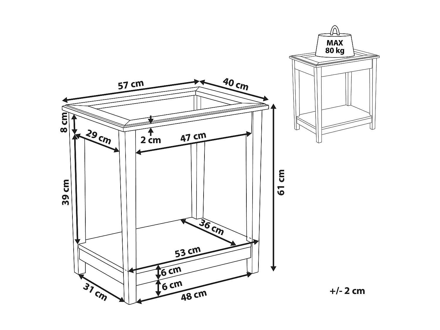 Table d'appoint ATTU Blanc