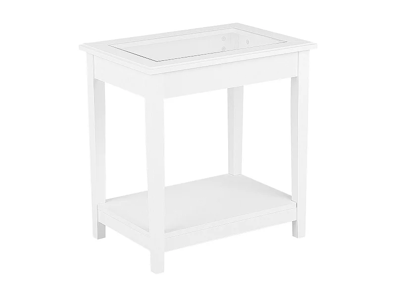 Mesita de noche Mesa auxiliar ATTU Blanco