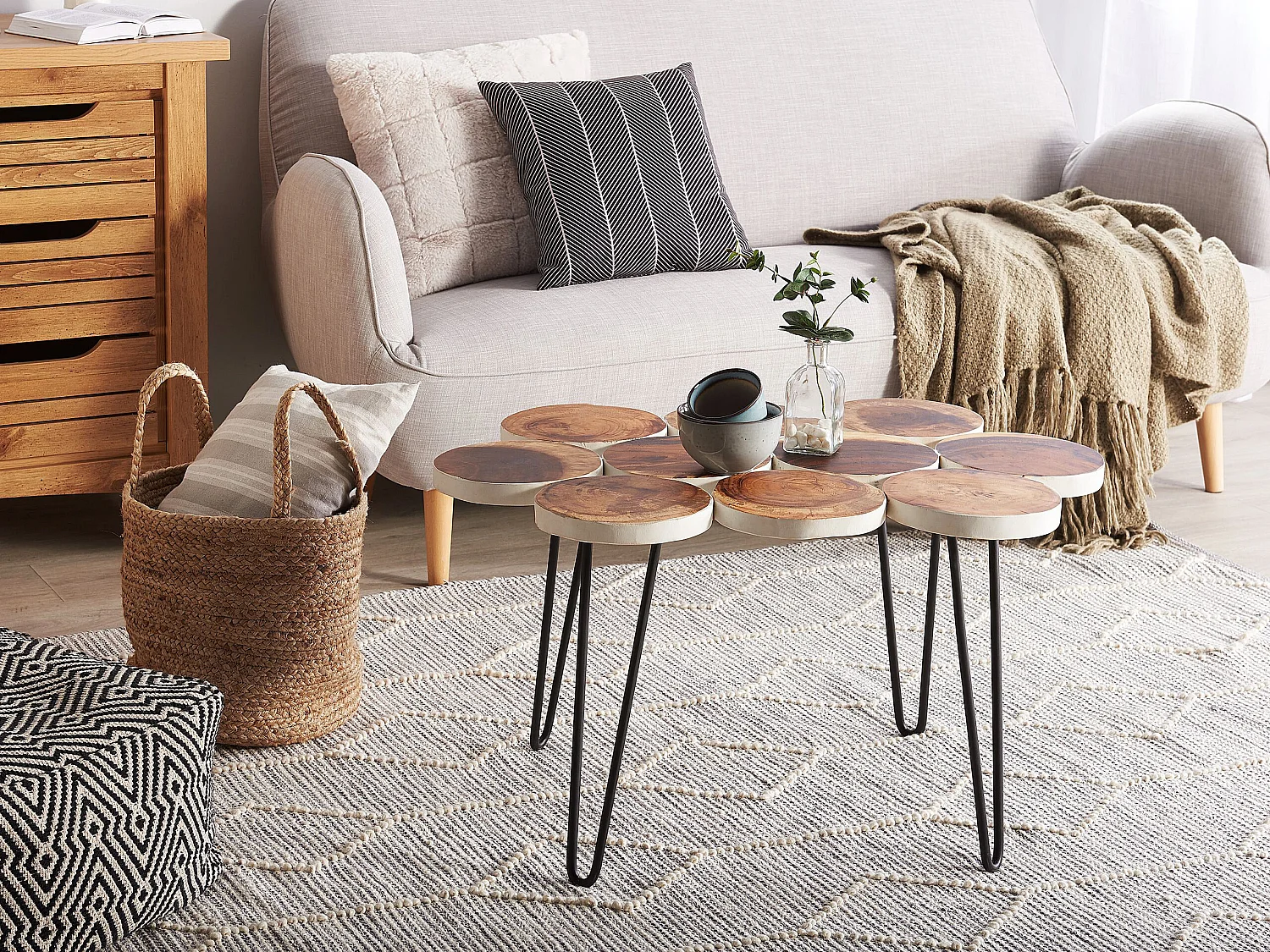 Table d'appoint TIJUANA Bois Marron