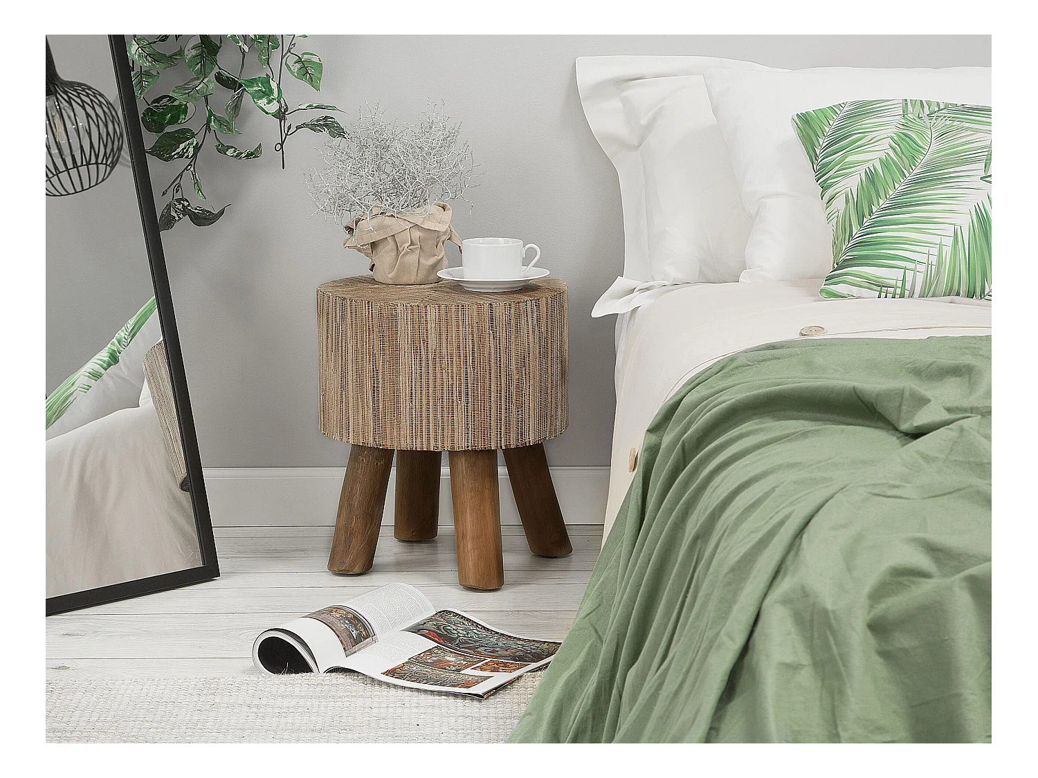 Mesa de apoio TULITA Madeira de teca Castanho claro