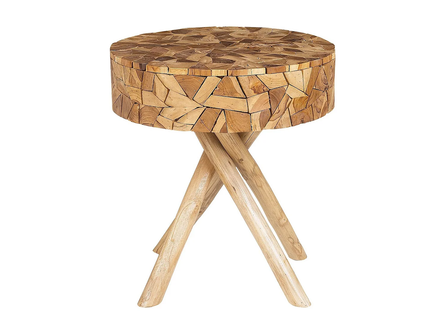 Table d'appoint THORSBY Teck Marron