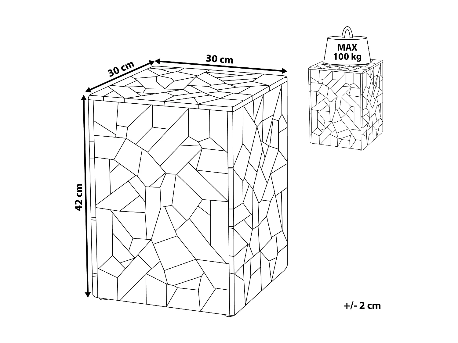 Bijzettafel NELSON Teakhout Bruin