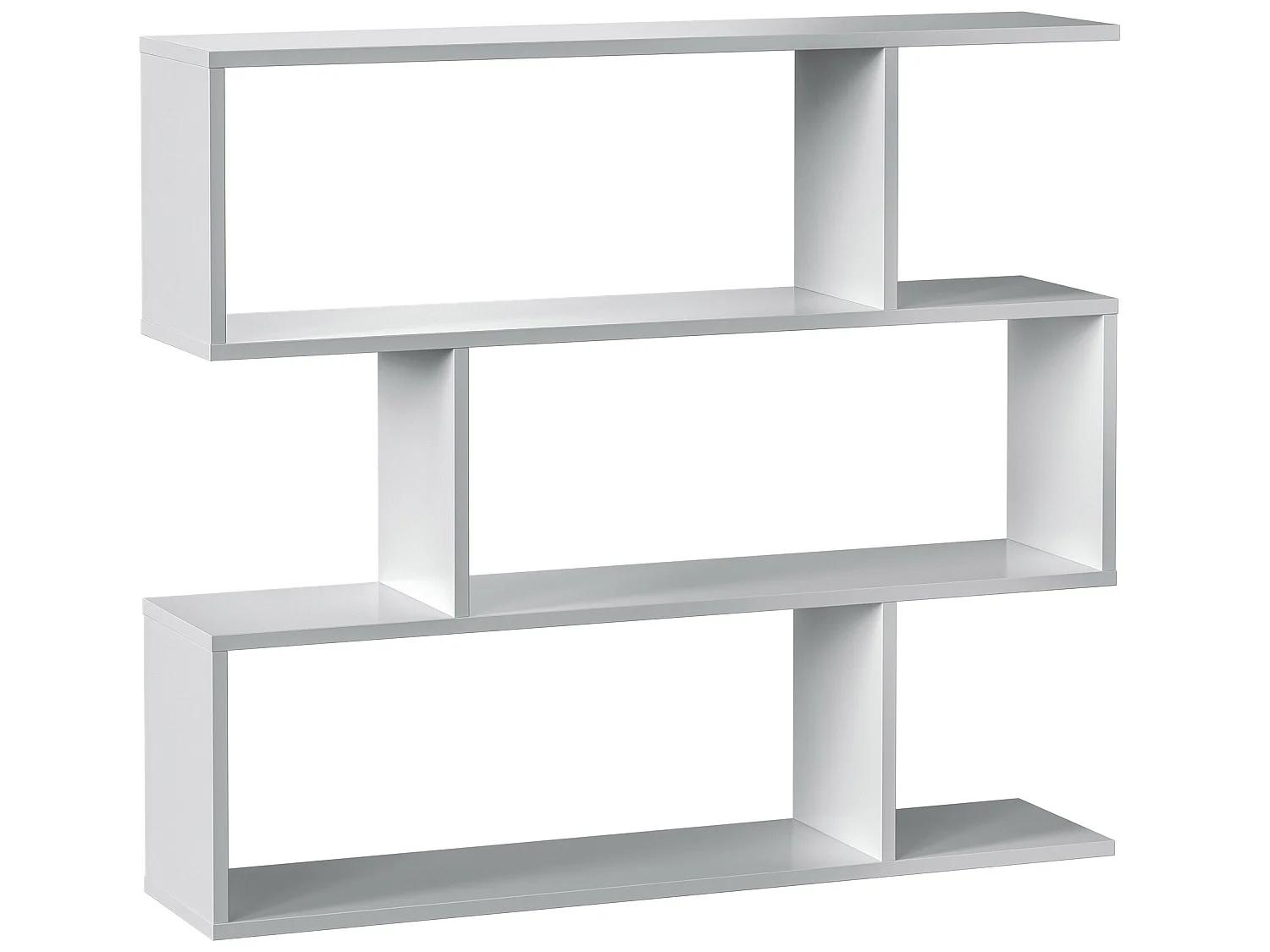 Étagère Bibliothèque Bolonia Couleur Blanche 6 emplacements, pour Salle à Manger ou Bureau