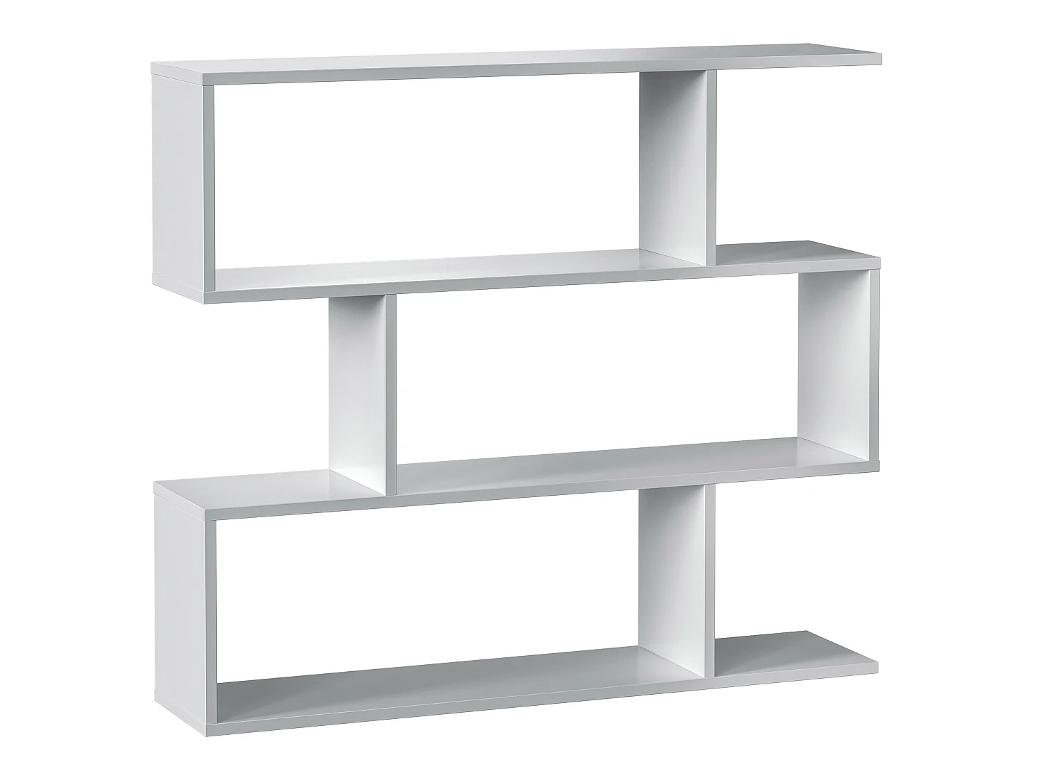 Étagère Bibliothèque Bolonia Couleur Blanche 6 emplacements, pour Salle à Manger ou Bureau