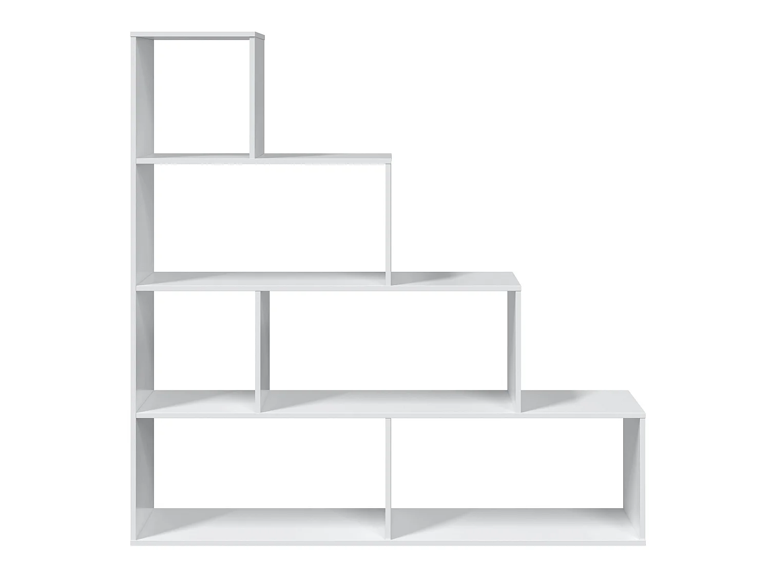 Estantería Librería Jaén Color Blanco Brillo 6 Huecos, para Salón o Comedor