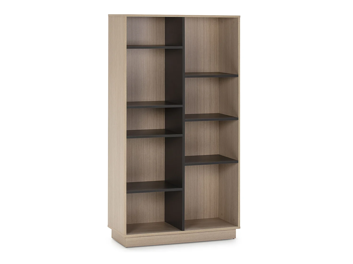 Étagère Bibliothèque Vigo 150x80cm , étagère pour bureau, couleur Chêne et Gris