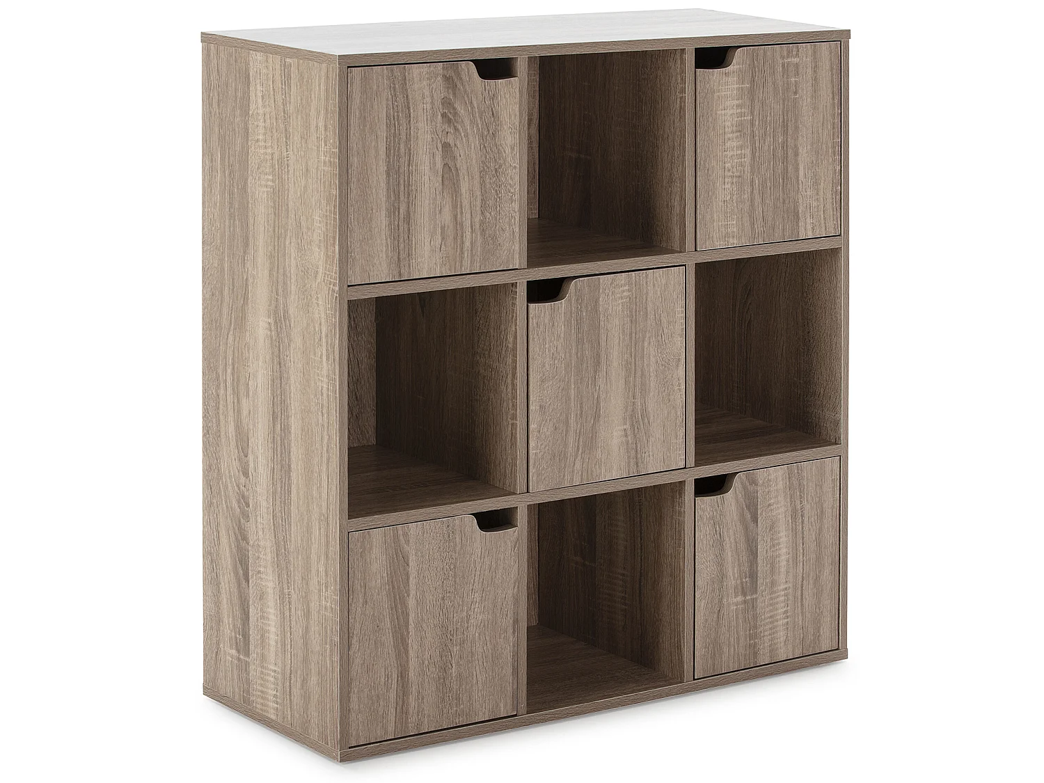 Wandregal Martin, Farbe Eiche 5 Türen