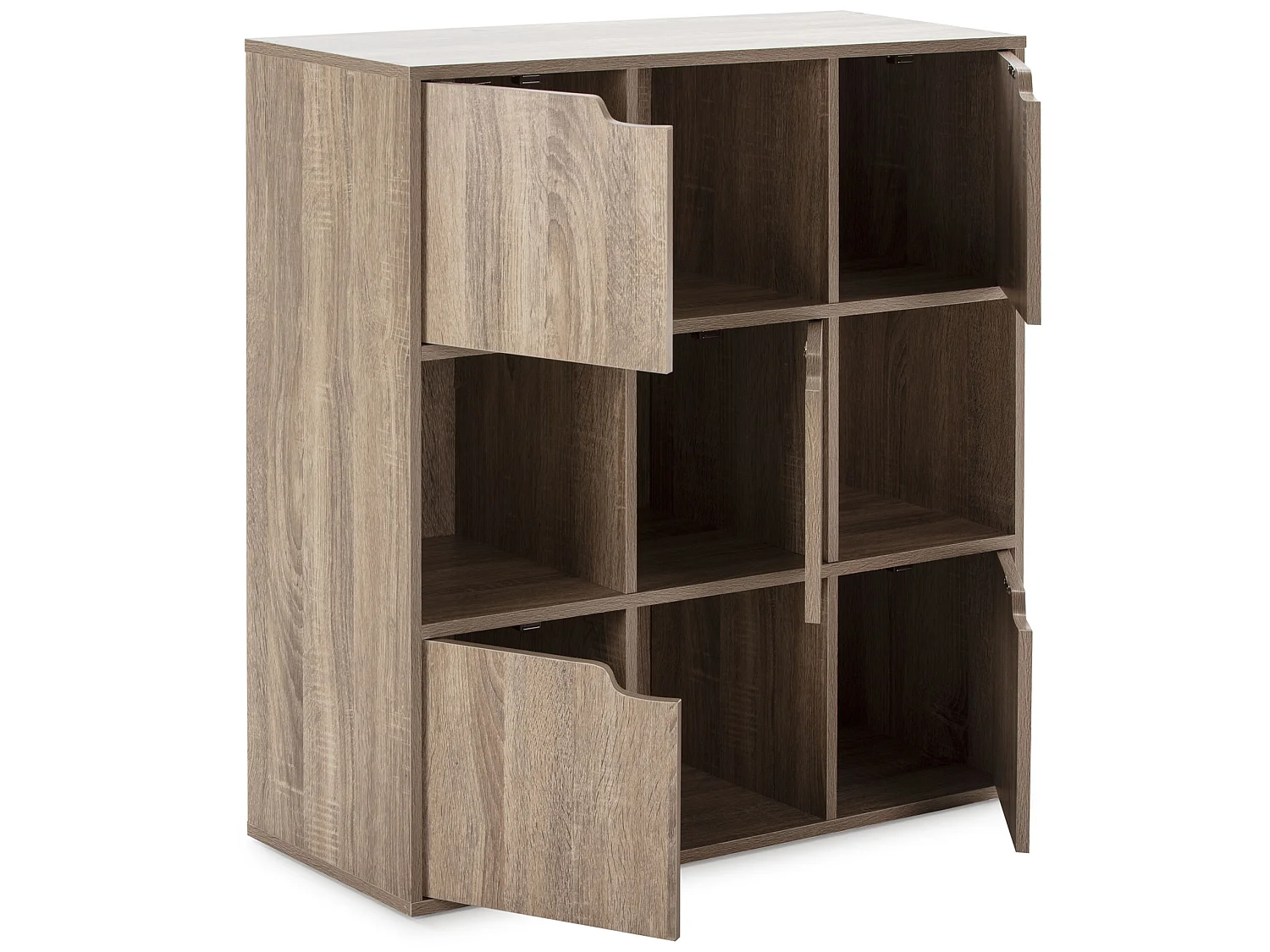 Wandregal Martin, Farbe Eiche 5 Türen