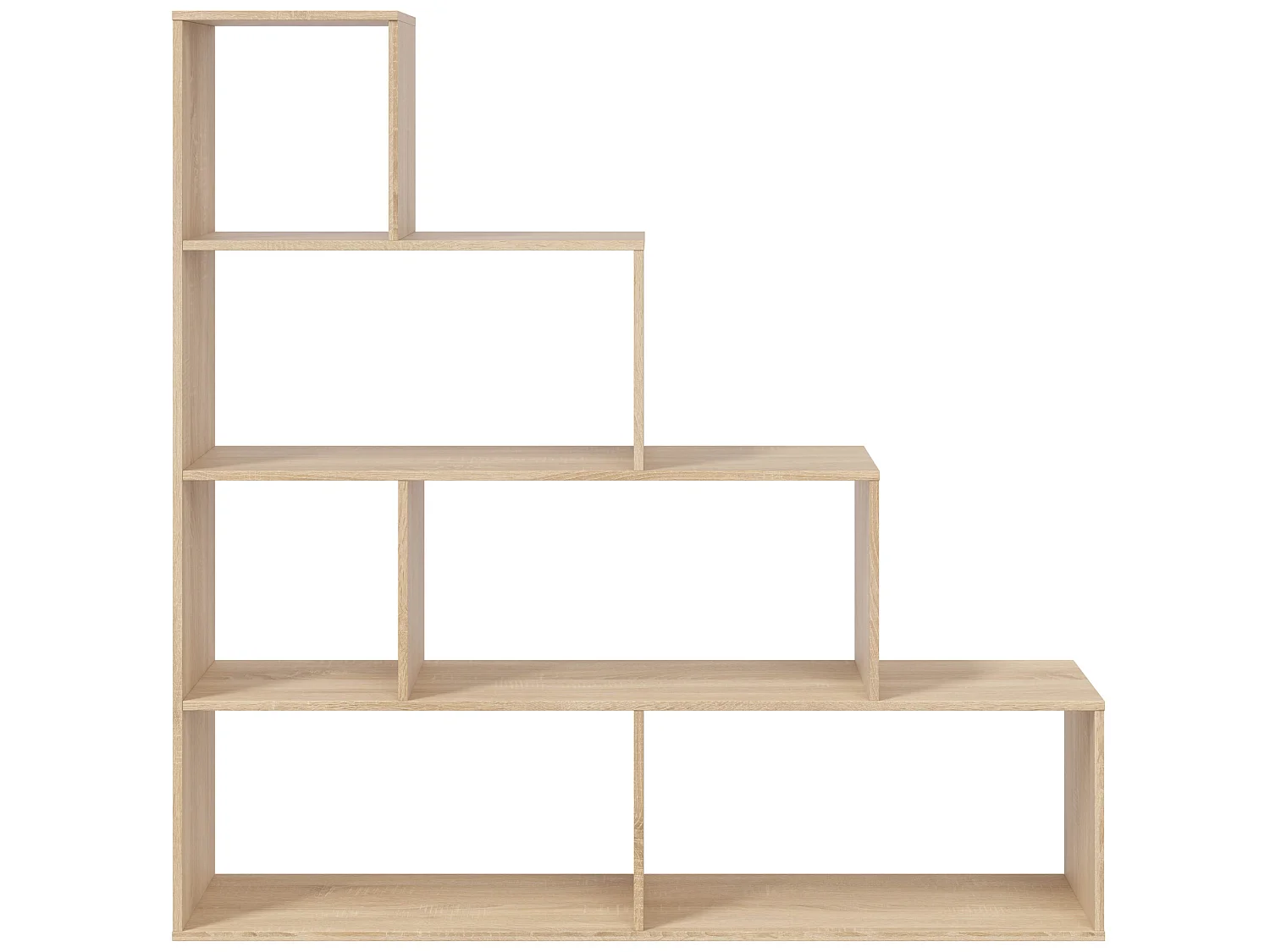 Boekenkast Jaén Kleur Eiken 6 Vakken, voor Woonkamer of Eetkamer