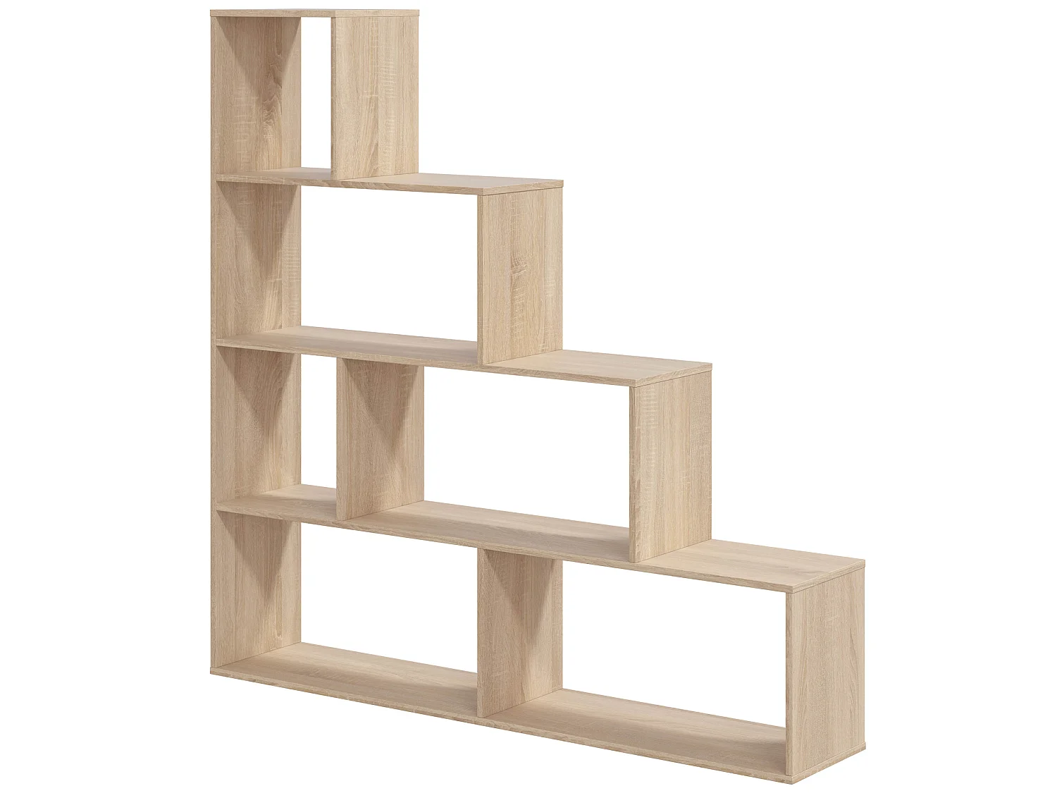 Boekenkast Jaén Kleur Eiken 6 Vakken, voor Woonkamer of Eetkamer