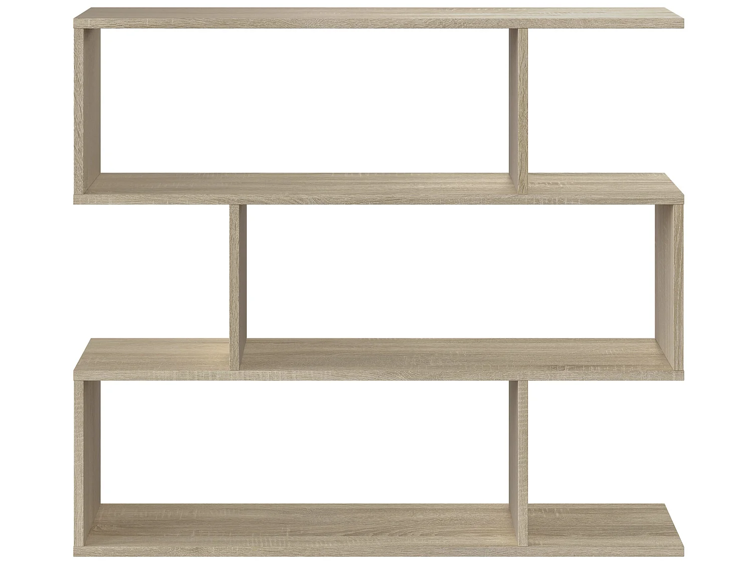 Boekenkast Boekenkast Bologna Kleur Eiken 6 Vakken, voor Woonkamer of Kantoor