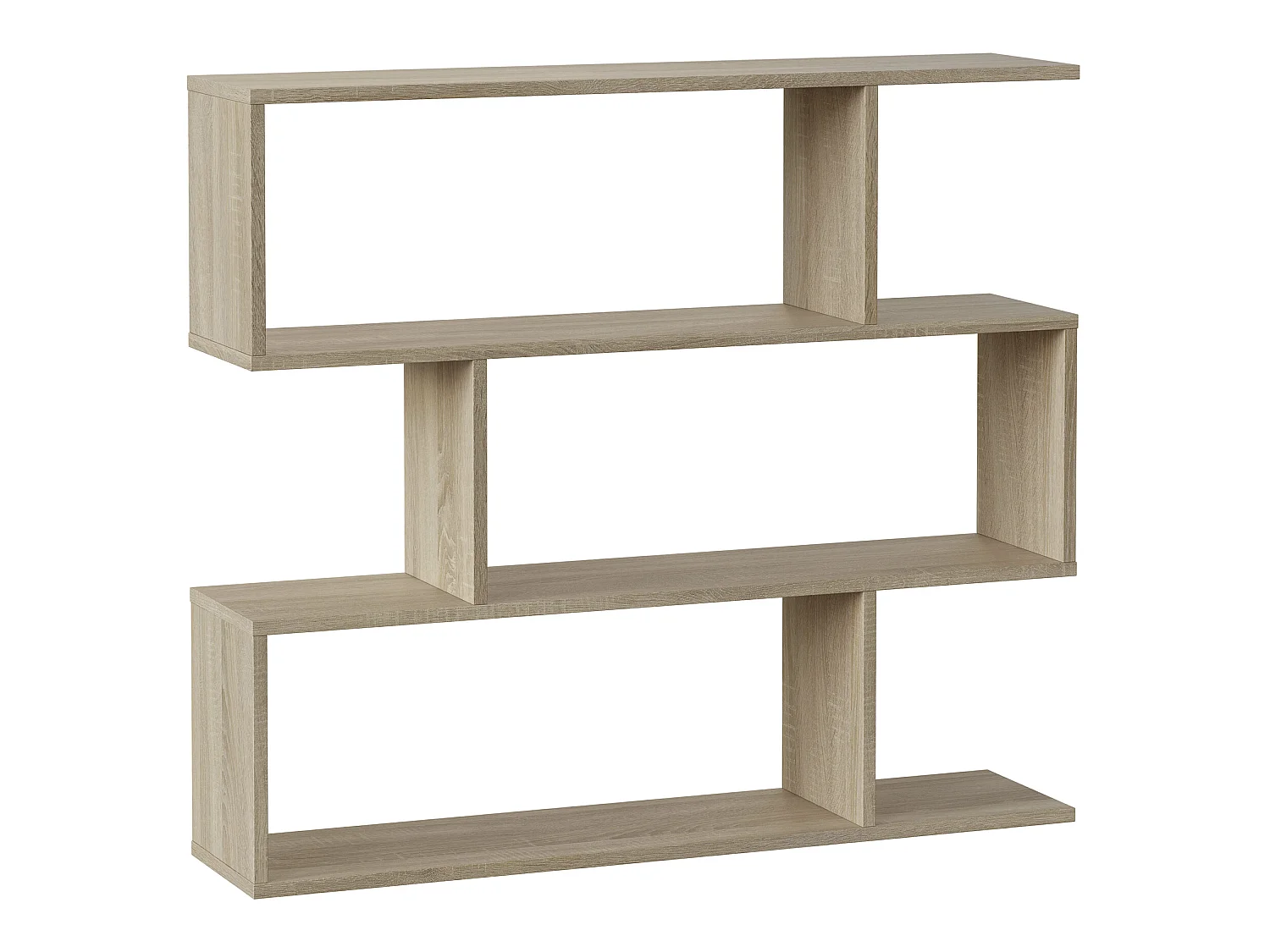Étagère Bibliothèque Bolonia Couleur Marron 6 emplacements, pour Salle à Manger ou Bureau