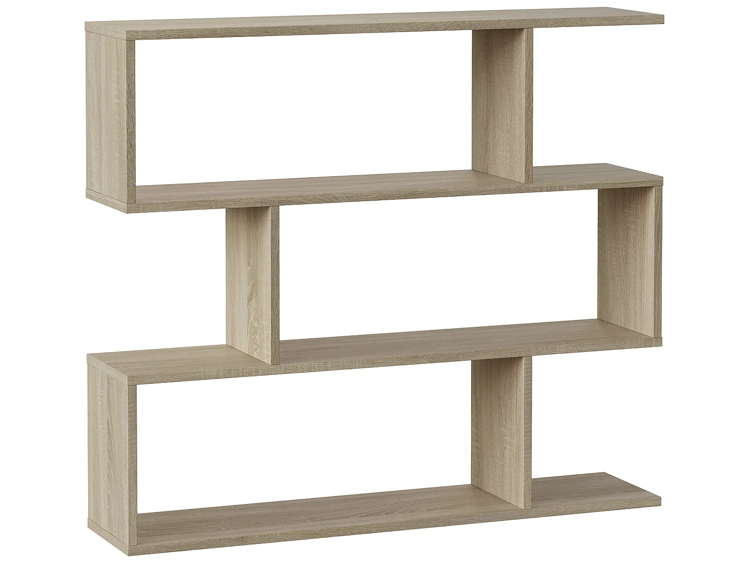 Boekenkast Boekenkast Bologna Kleur Eiken 6 Vakken, voor Woonkamer of Kantoor