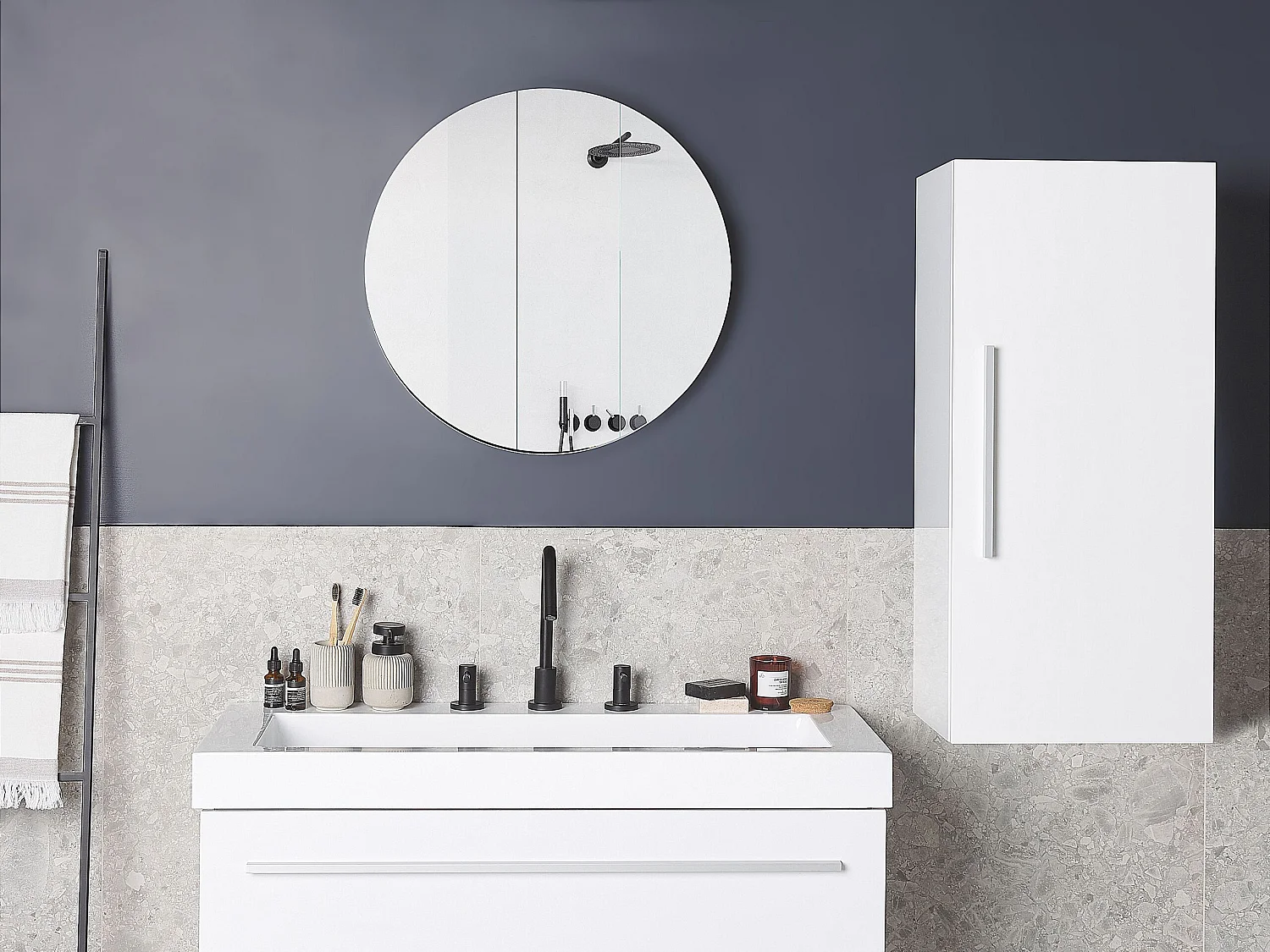 Armario de pared para baño BILBAO 40 cm Blanco