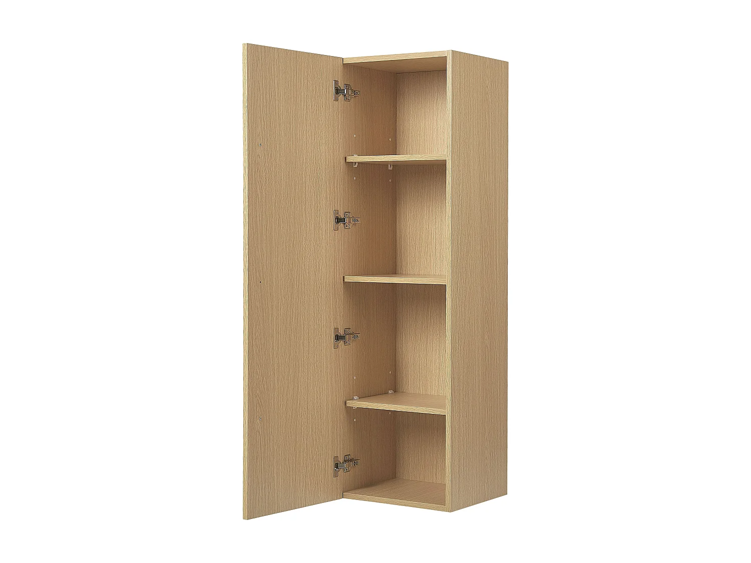 Bad Hängeschrank heller Holzfarbton 132x40x35 cm Holzoptik matt Modern Mataro