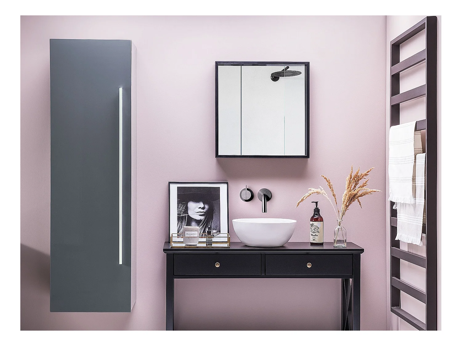 Armoire murale de salle de bains MATARO 40 cm Gris