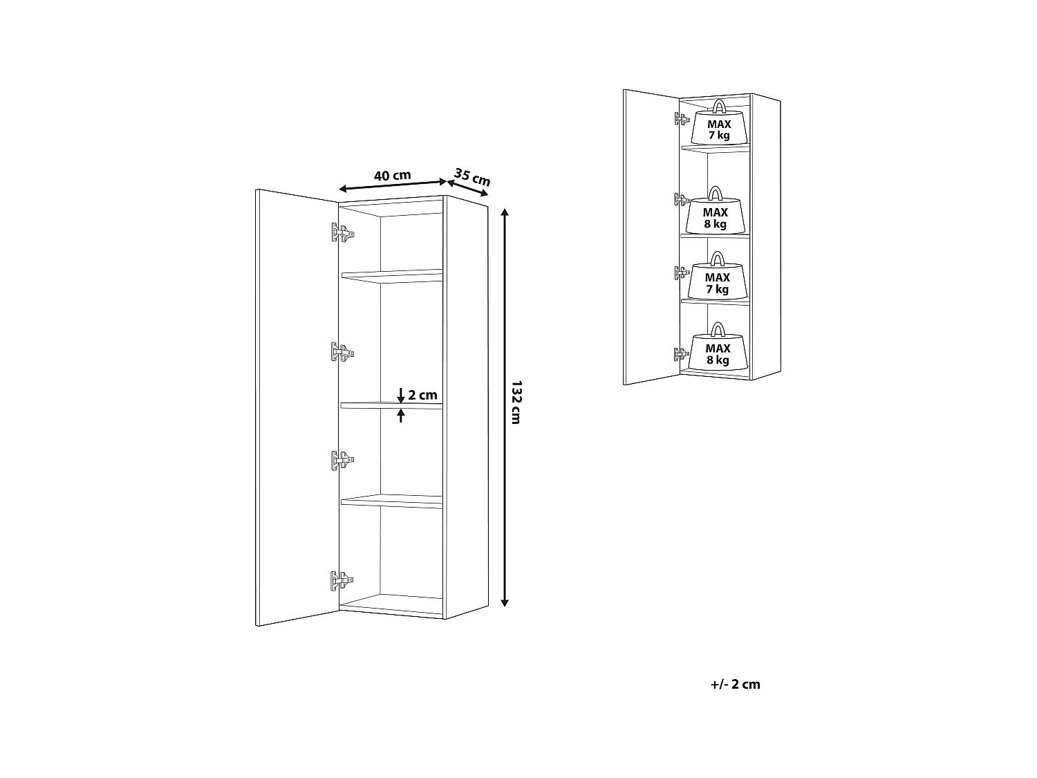 Armoire murale de salle de bains MATARO 40 cm Gris