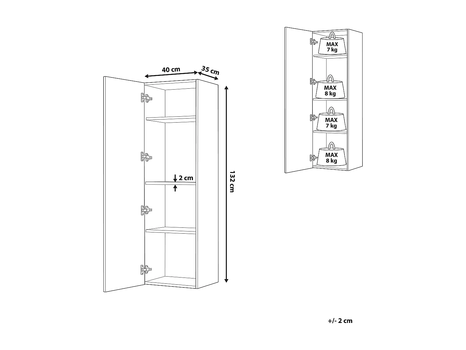 Hangende badkamerkast MATARO 40 cm Grijs