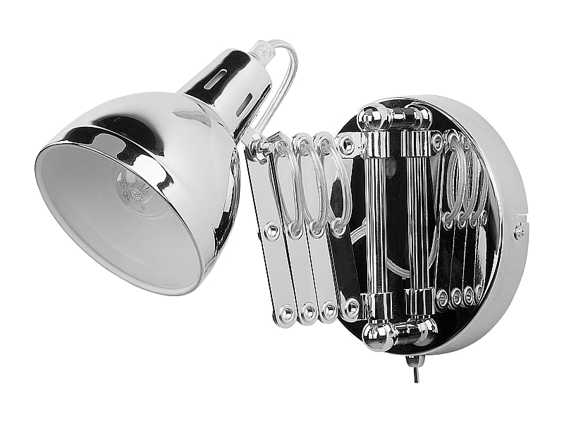 Moderne Wandleuchte in Silber mit flexiblem Arm Harrington