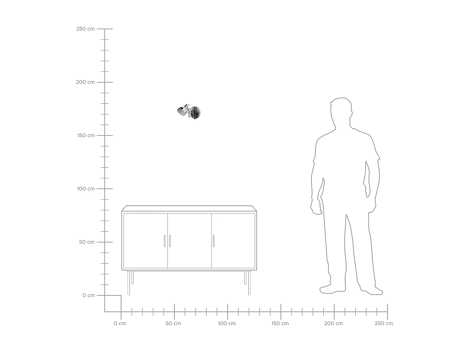 Lampe murale HARRINGTON Réglable Métal Argenté