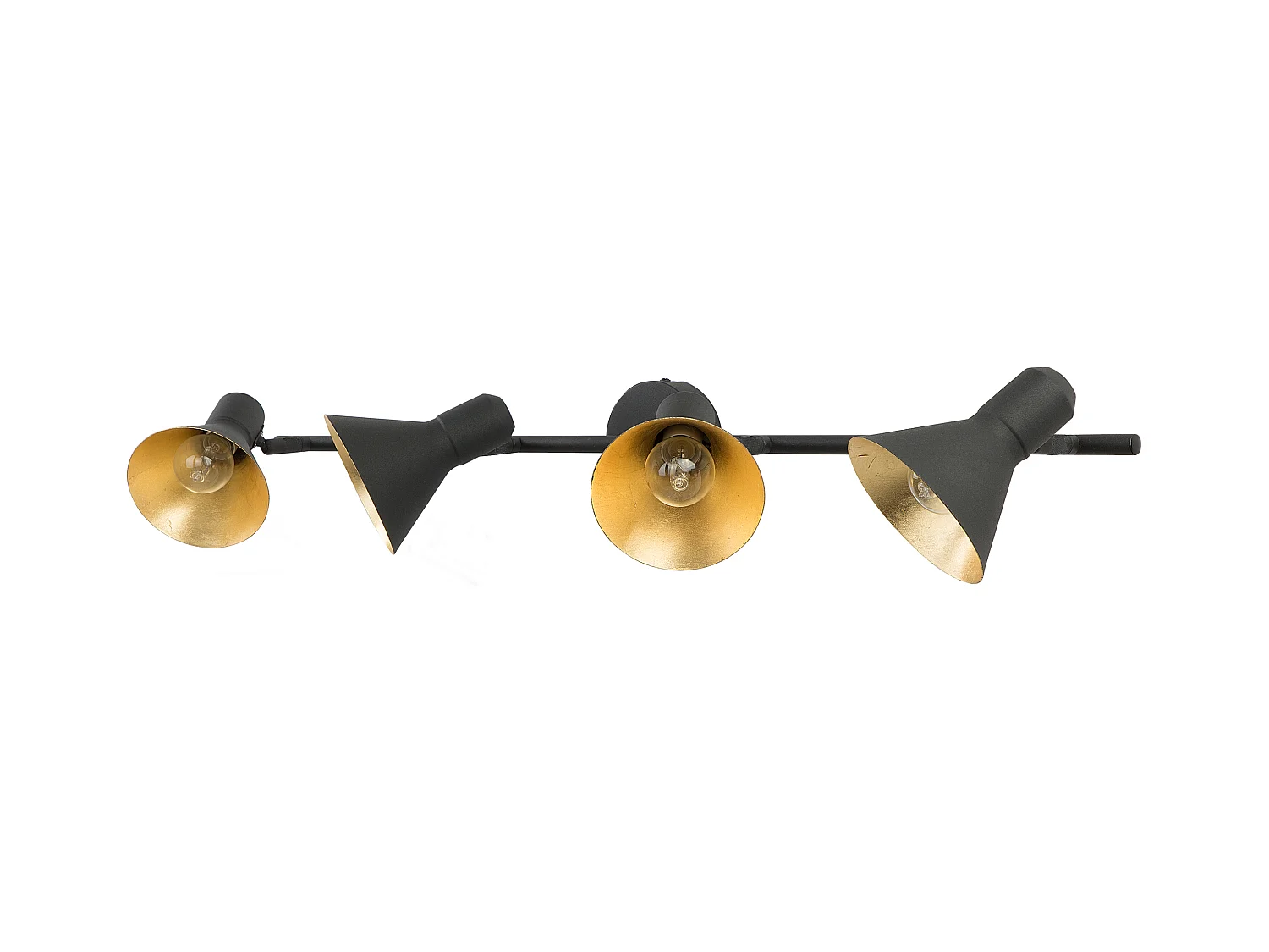 Wandlamp zwart/goud MERSEY IV