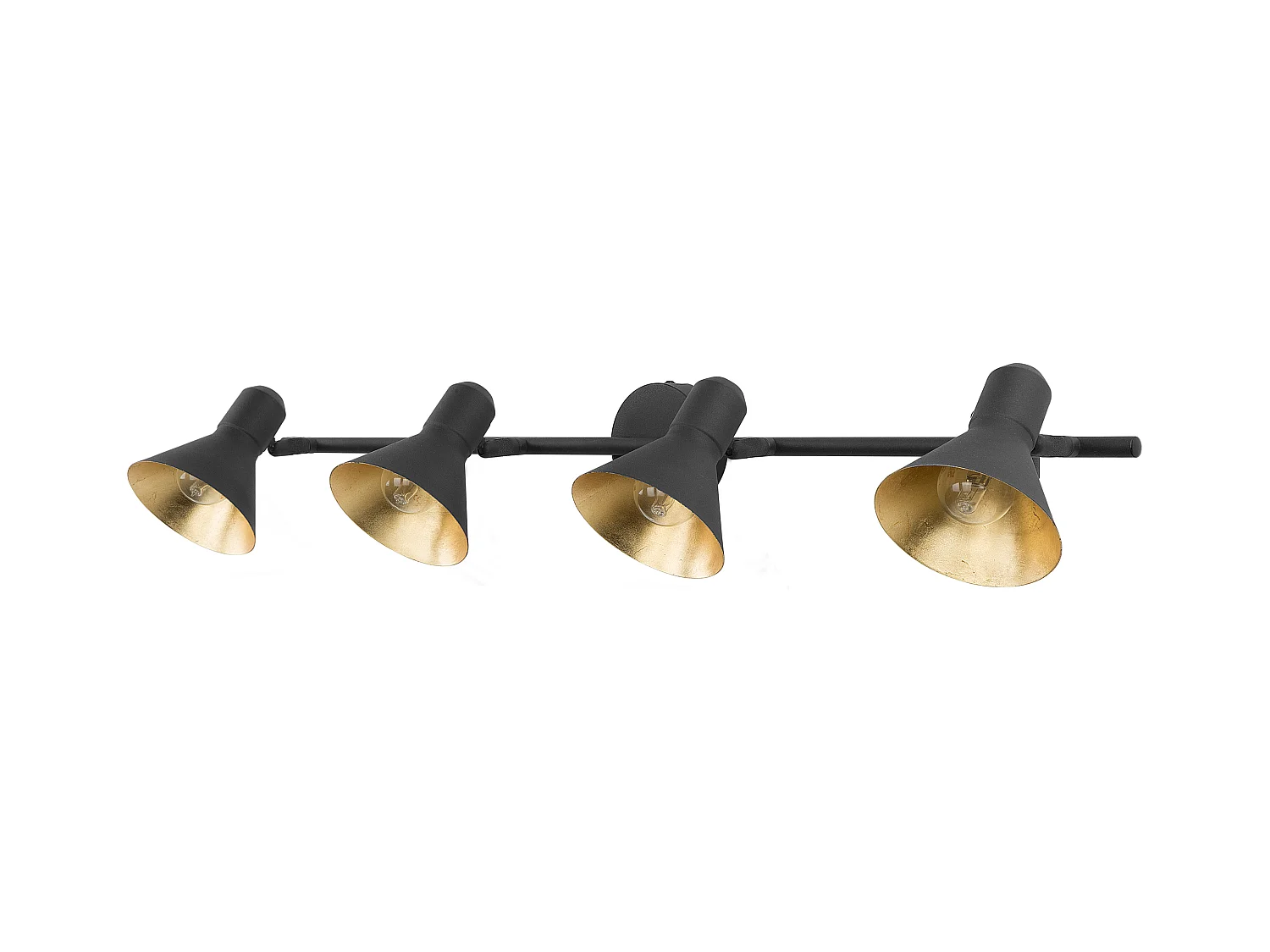 Wandlamp zwart/goud MERSEY IV