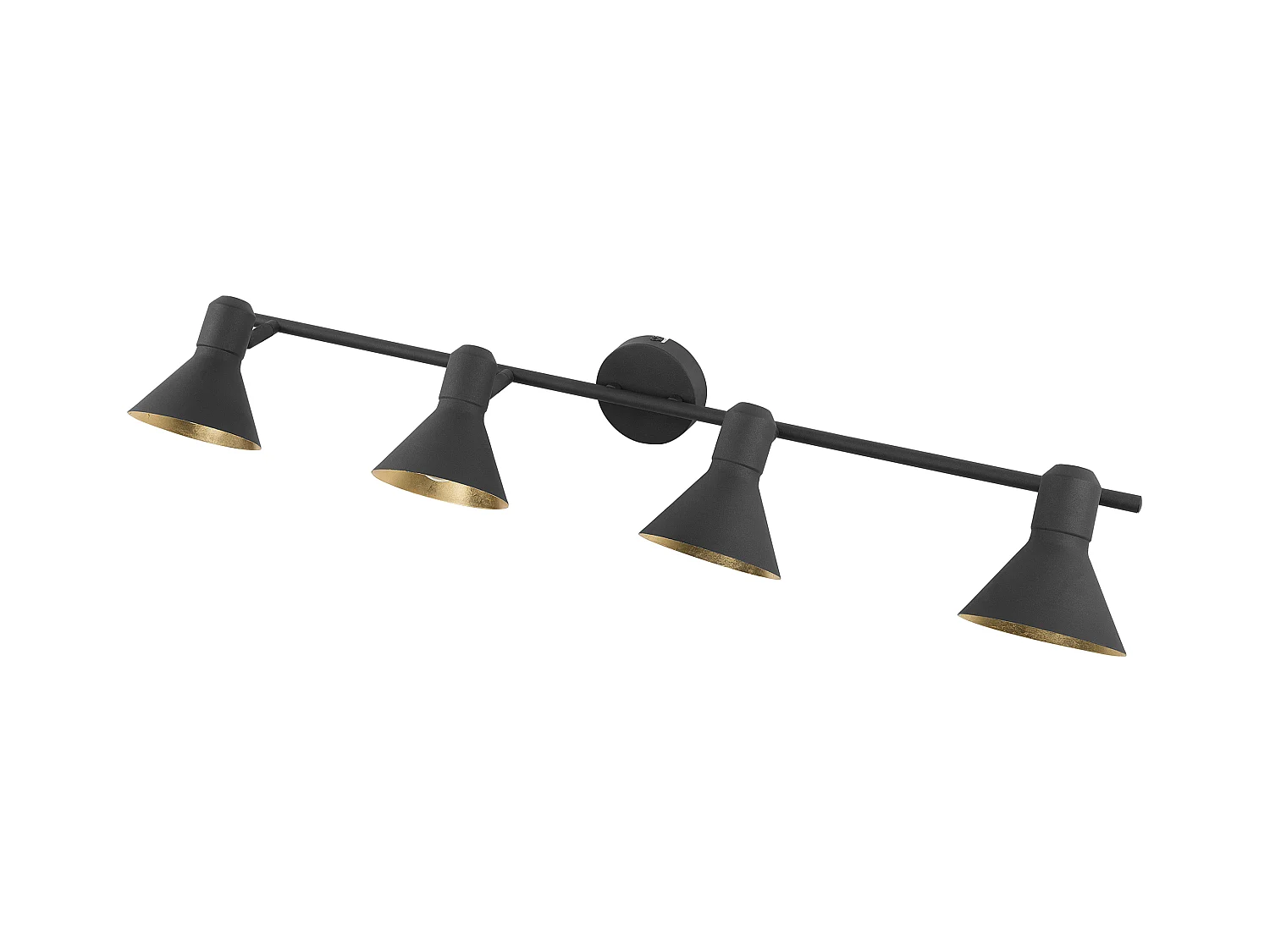 Wandlamp zwart/goud MERSEY IV