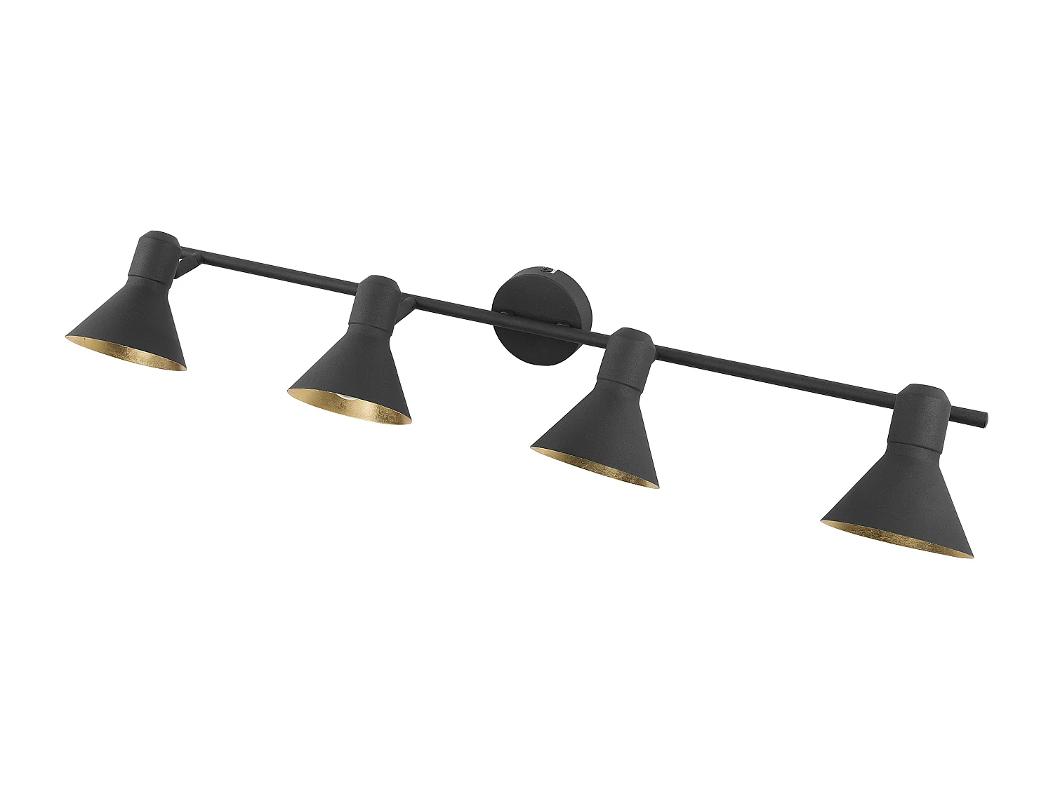 Wandlamp zwart/goud MERSEY IV