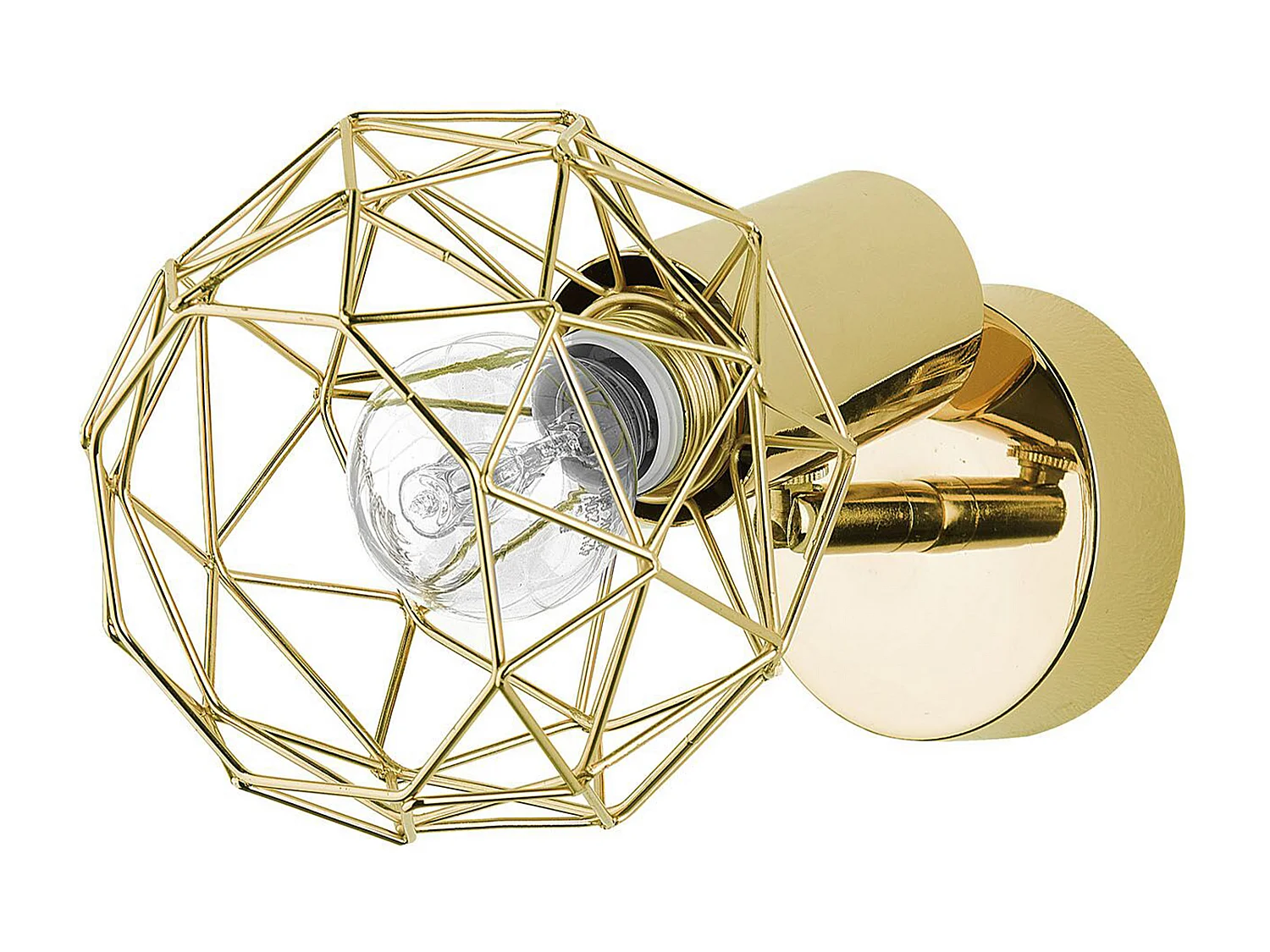 Conjunto de 2 lámparas de foco CHENAB ajustable Metal Dorado