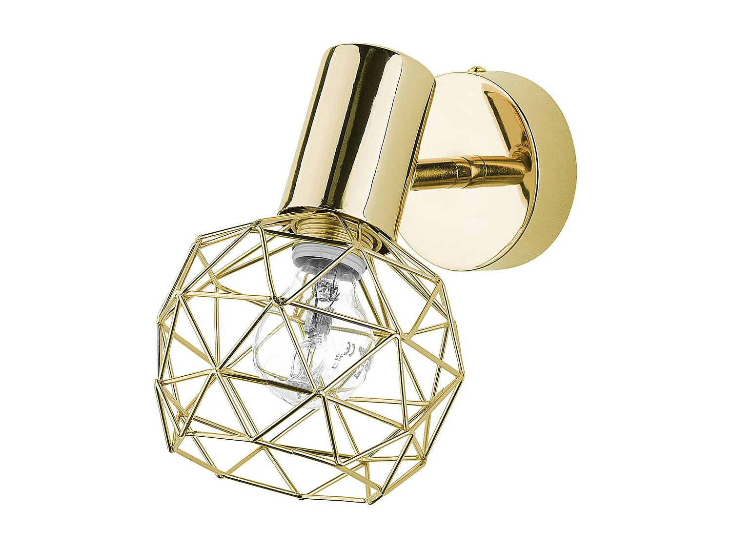 Conjunto de 2 lámparas de foco CHENAB ajustable Metal Dorado