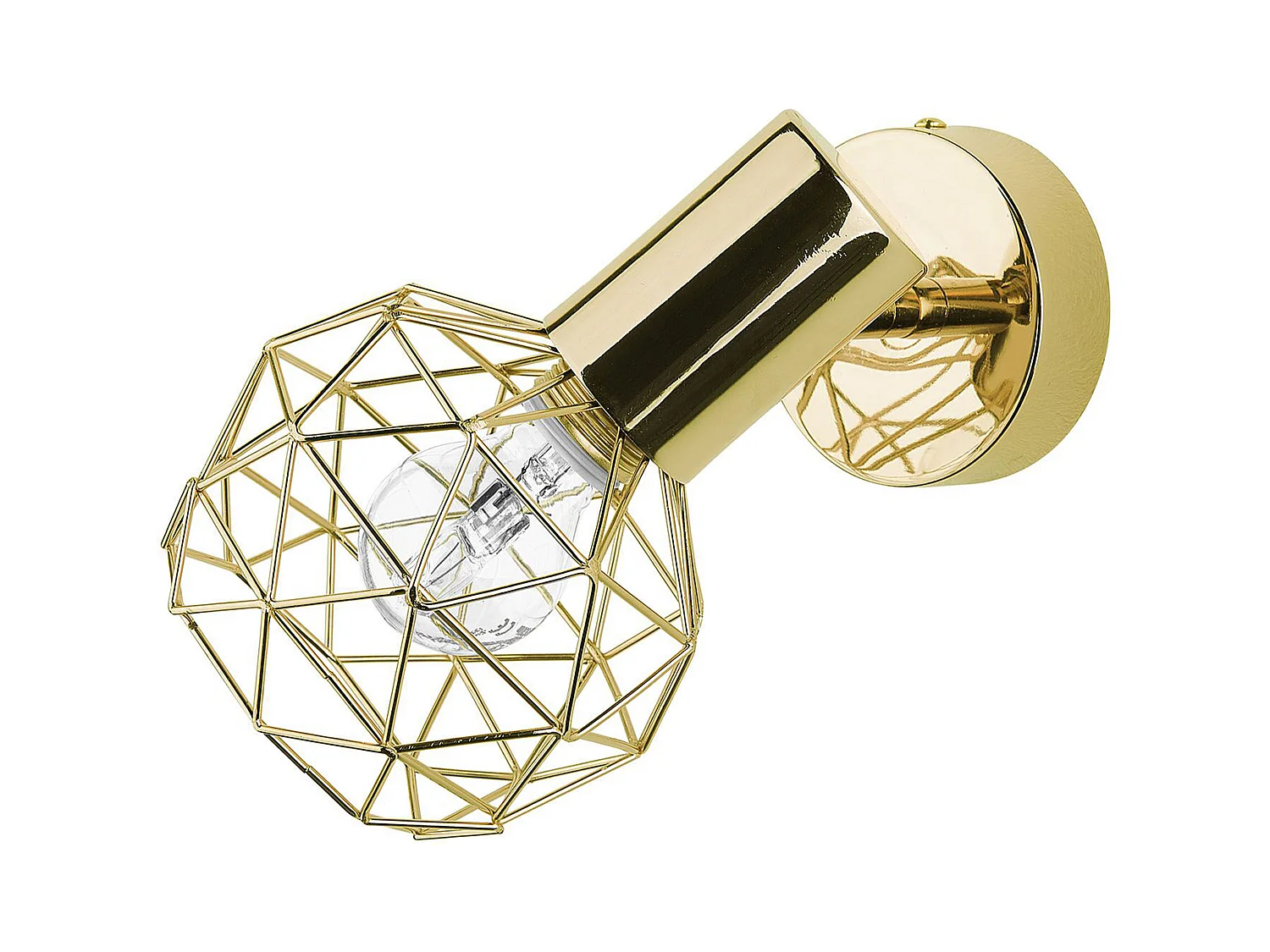 Conjunto de 2 lámparas de foco CHENAB ajustable Metal Dorado