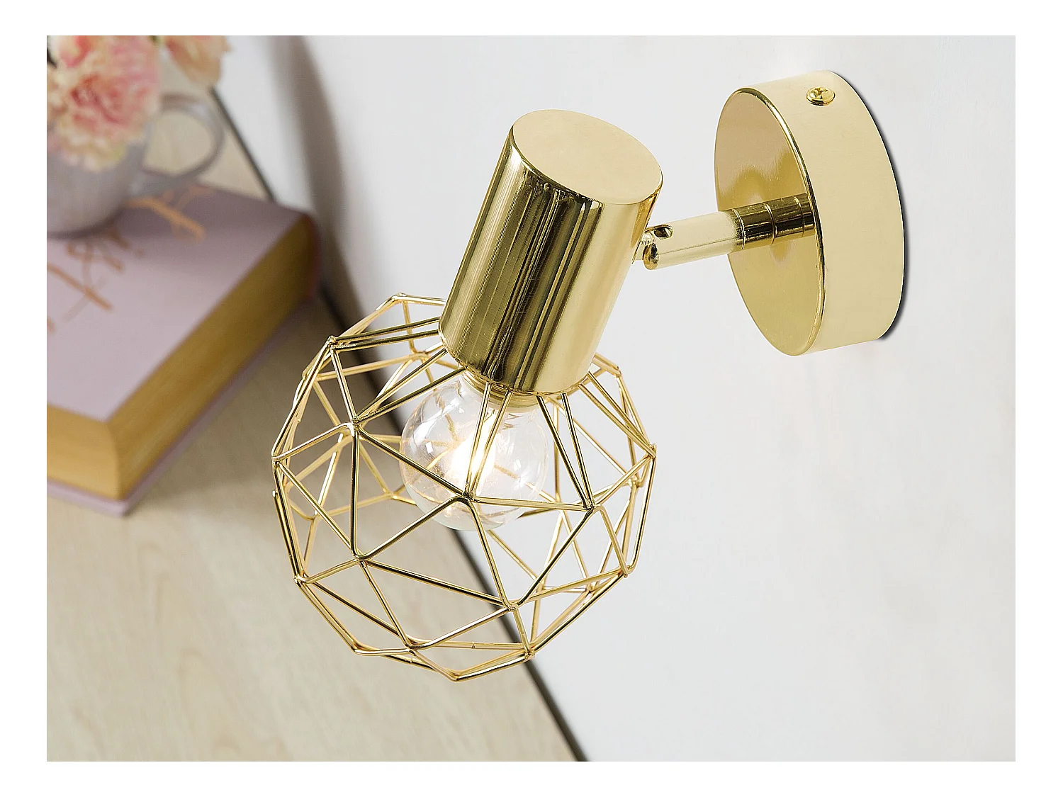 Moderne und stilvolle Wandlampe gold 2er Set Chenab