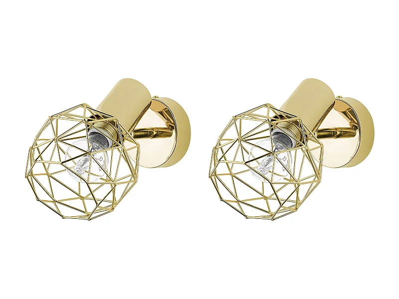 Moderne und stilvolle Wandlampe gold 2er Set Chenab