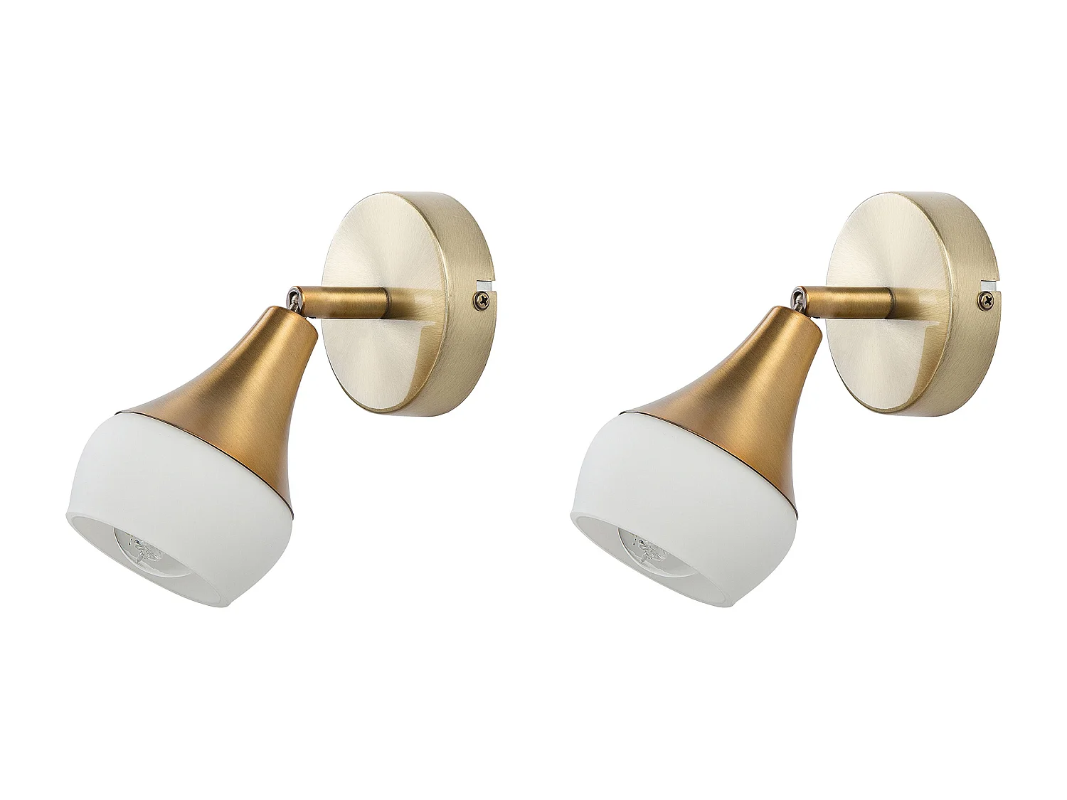 Wandlampe Stahl gold 2er Set industrial Wandleuchte Antler