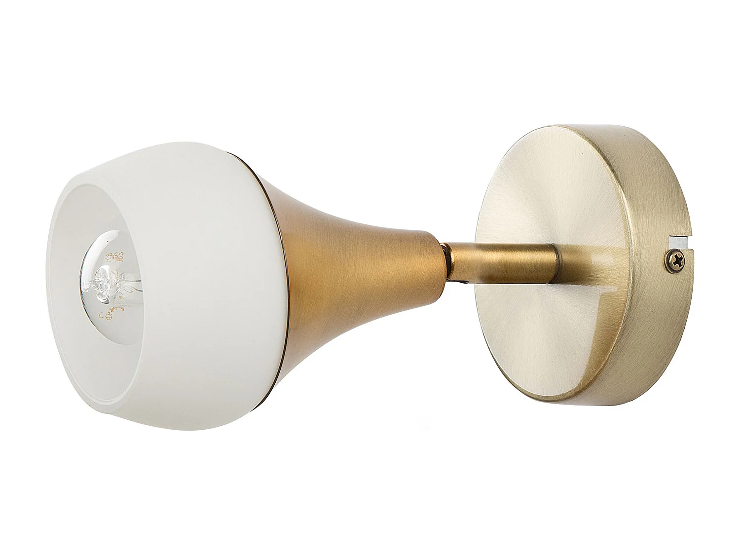 Wandlampe Stahl gold 2er Set industrial Wandleuchte Antler