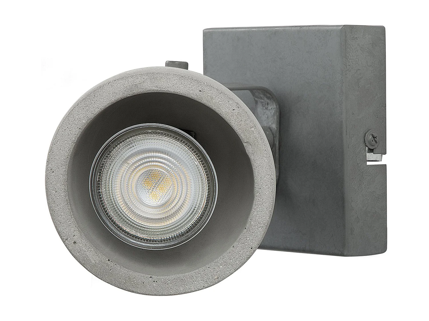 Lot de 2 spots MISTAGO Réglable Béton Gris