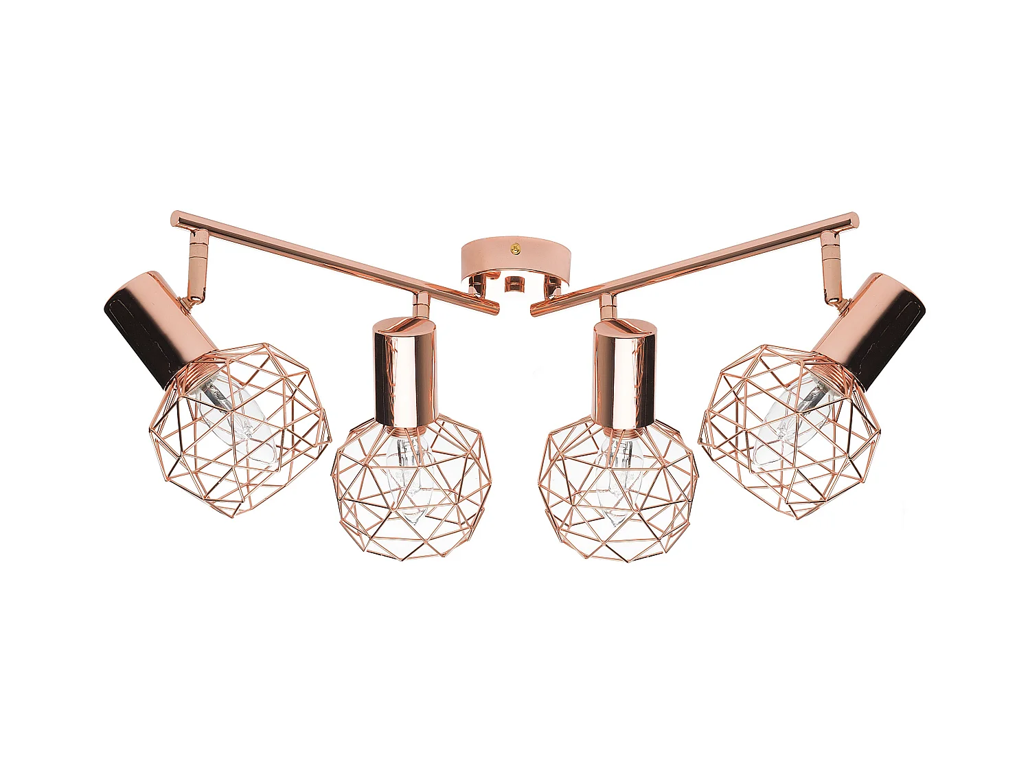 4-lichts spot CHENAB Verstelbaar Metaal Koper