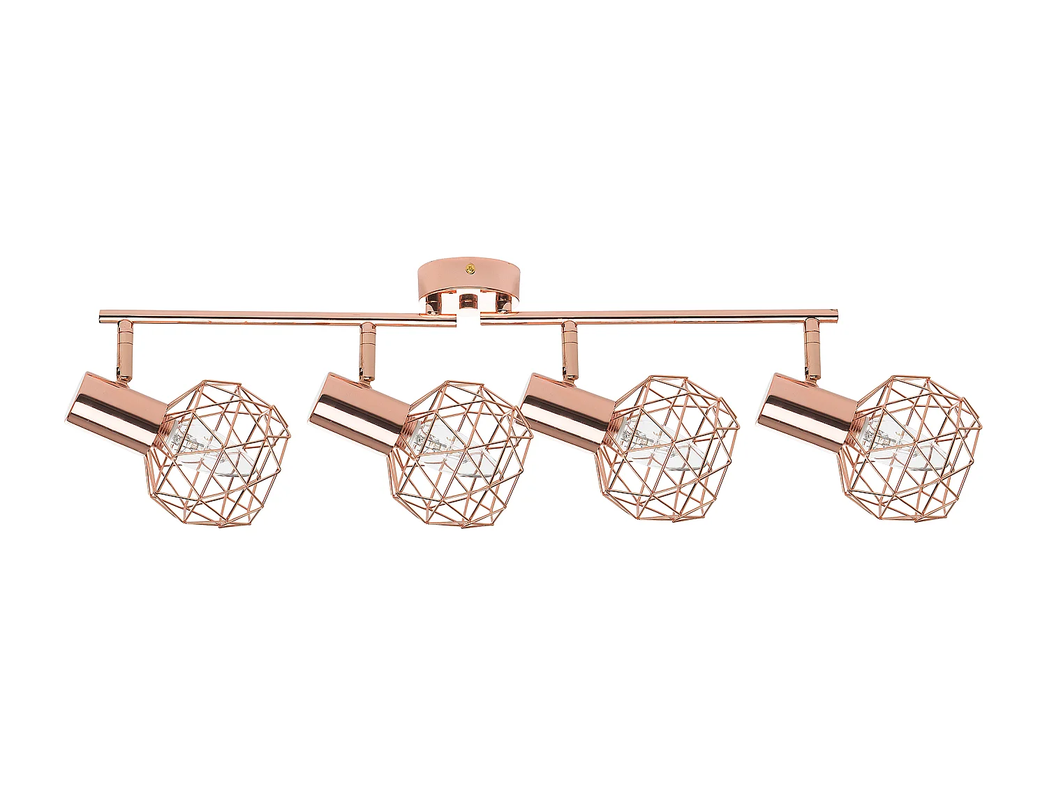 Strahler 4-flammig CHENAB verstellbar Metall Kupfer