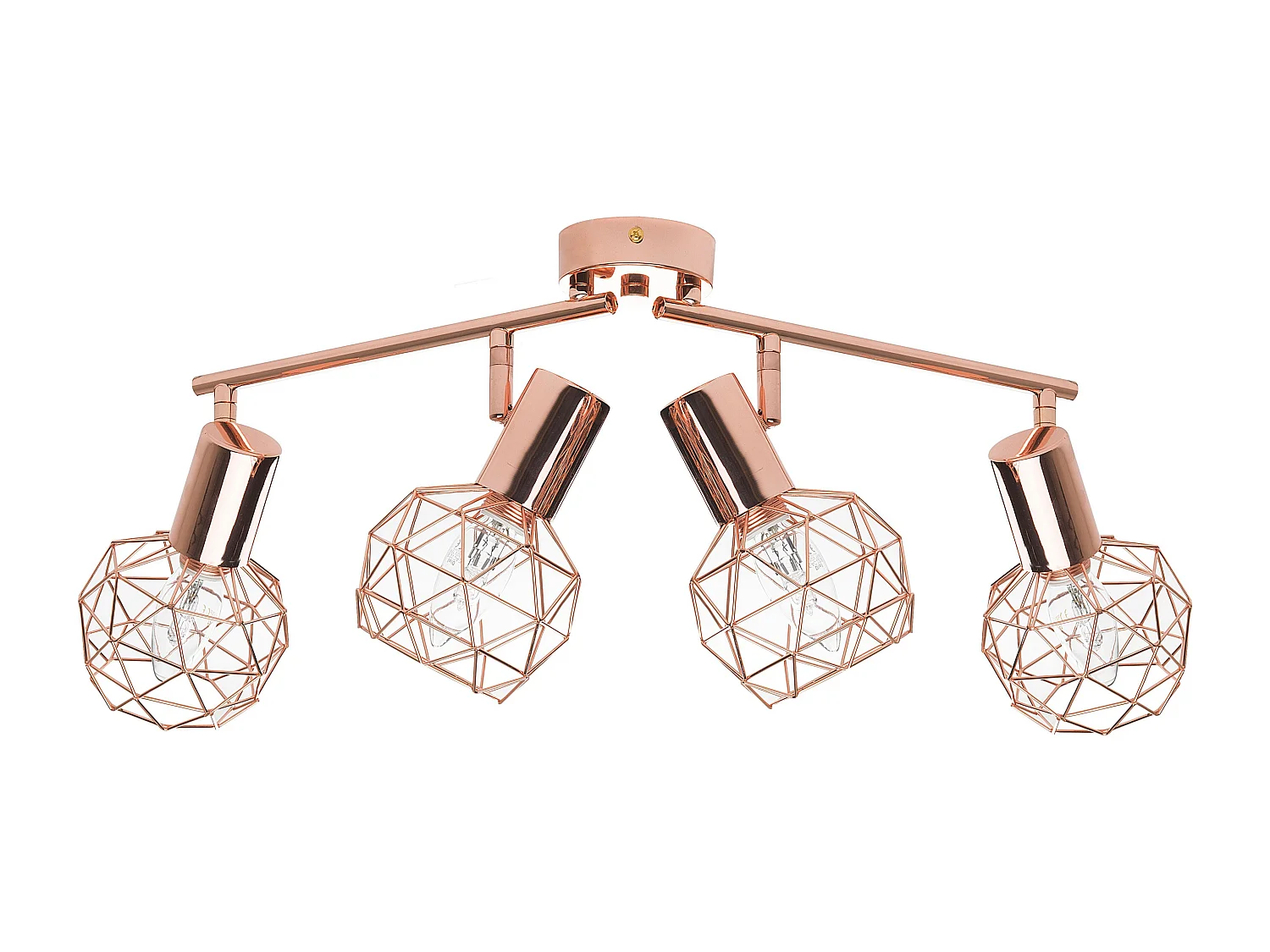 Strahler 4-flammig CHENAB verstellbar Metall Kupfer